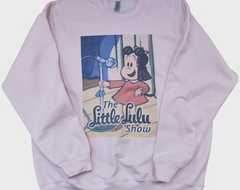The little lulu show sweatshirt crewneck unisex fit color vintage pink