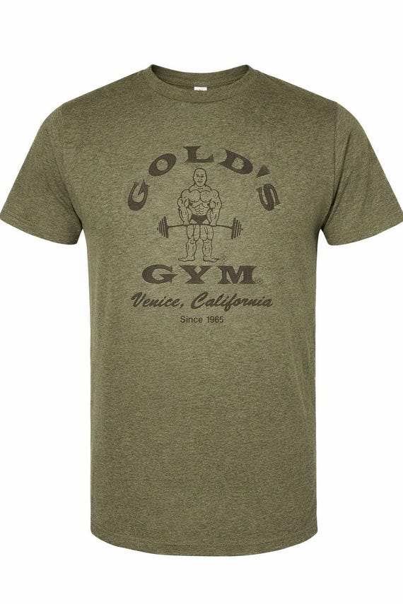 Men's Golds Gym 1965 Logo Color Vintage Military Soft Style Retro