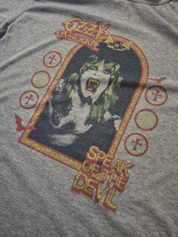 Vintage Style Ozzy Osbourne T-shirt Speak of the Devil 1982 - Etsy