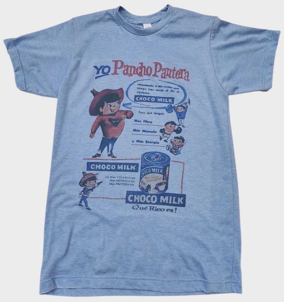 Men's 1965 Pancho Pantera Chocomilk T-shirt Color Vintage Blue Soft ...