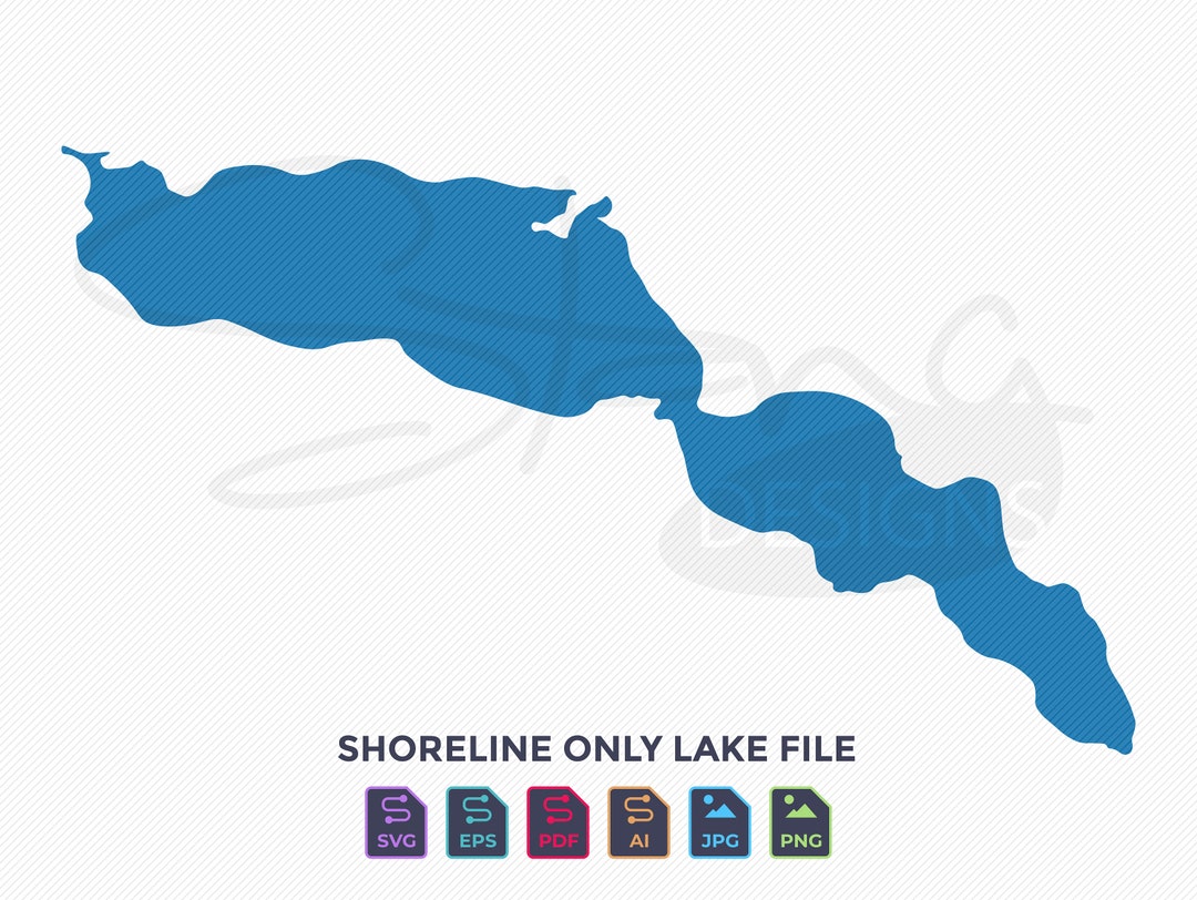 Lake Sarah, Mnpls MN Shoreline Only Map Single Layer Svg Pdf Ai Eps Png
