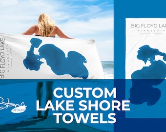 CUSTOM MADE 30x60 Lake Shoreline Beach Towel