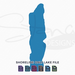 Grindstone Lake MN Shoreline Only Map | Single Layer | svg pdf ai eps png jpg | Cricut Glowforge Laser