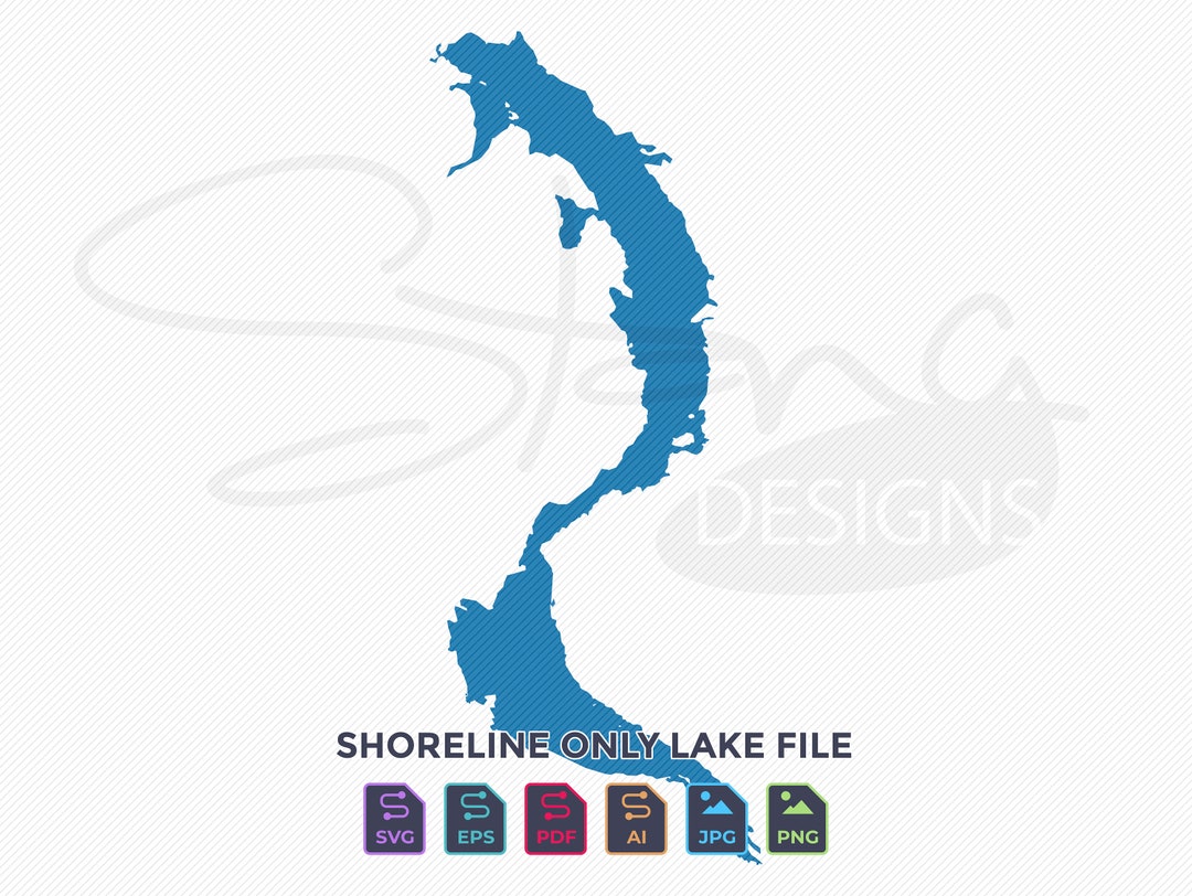 Richardson Lake ME Shoreline Only Map Single Layer Svg Pdf Ai Eps Png