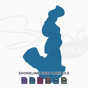 Big Fish Lake MN Shoreline Only Map | Single Layer | svg pdf ai eps png jpg | Cricut Glowforge Laser