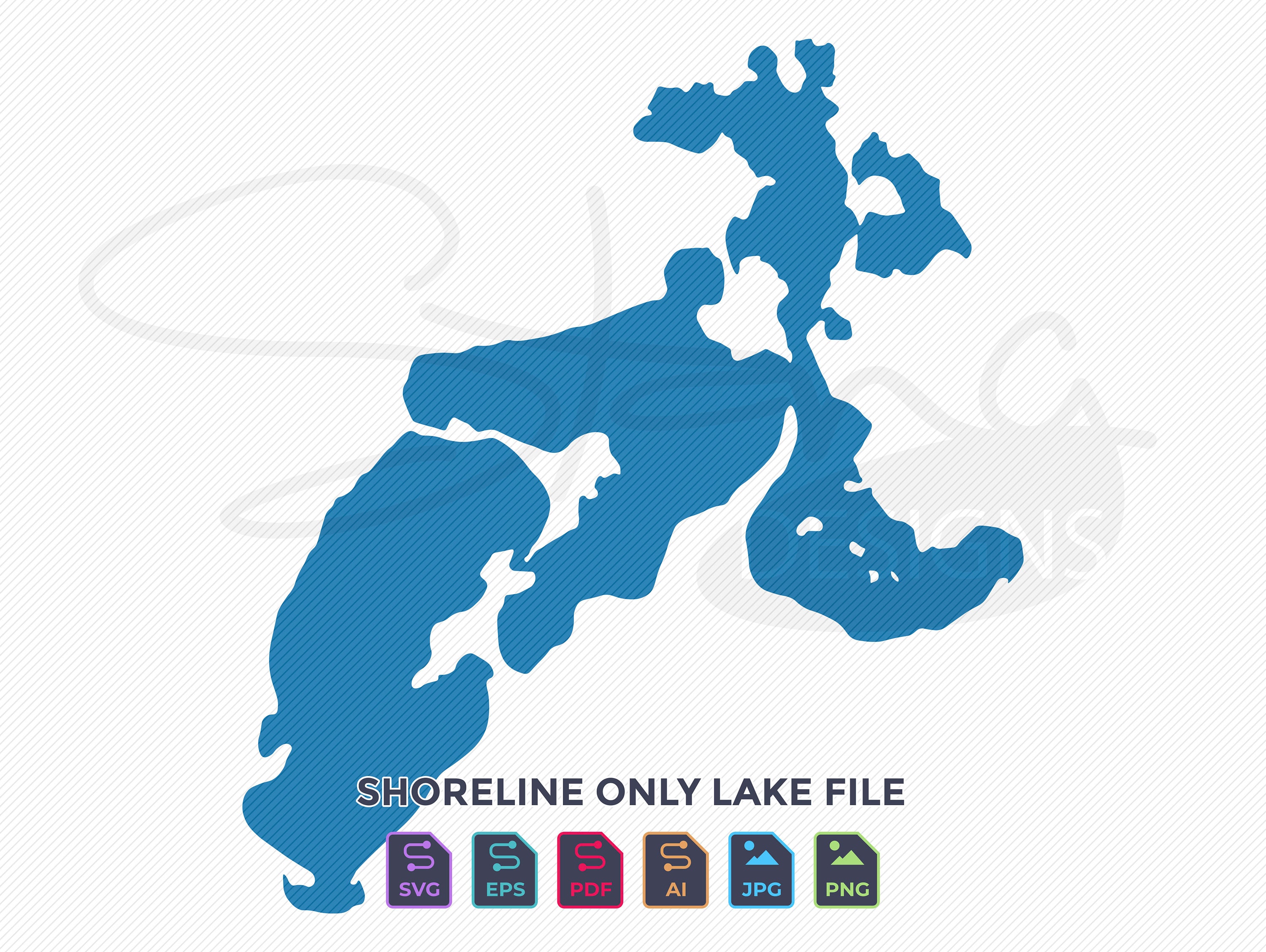 Loon Lake MN Topographical Map Print Ready Wall Decor Etsy