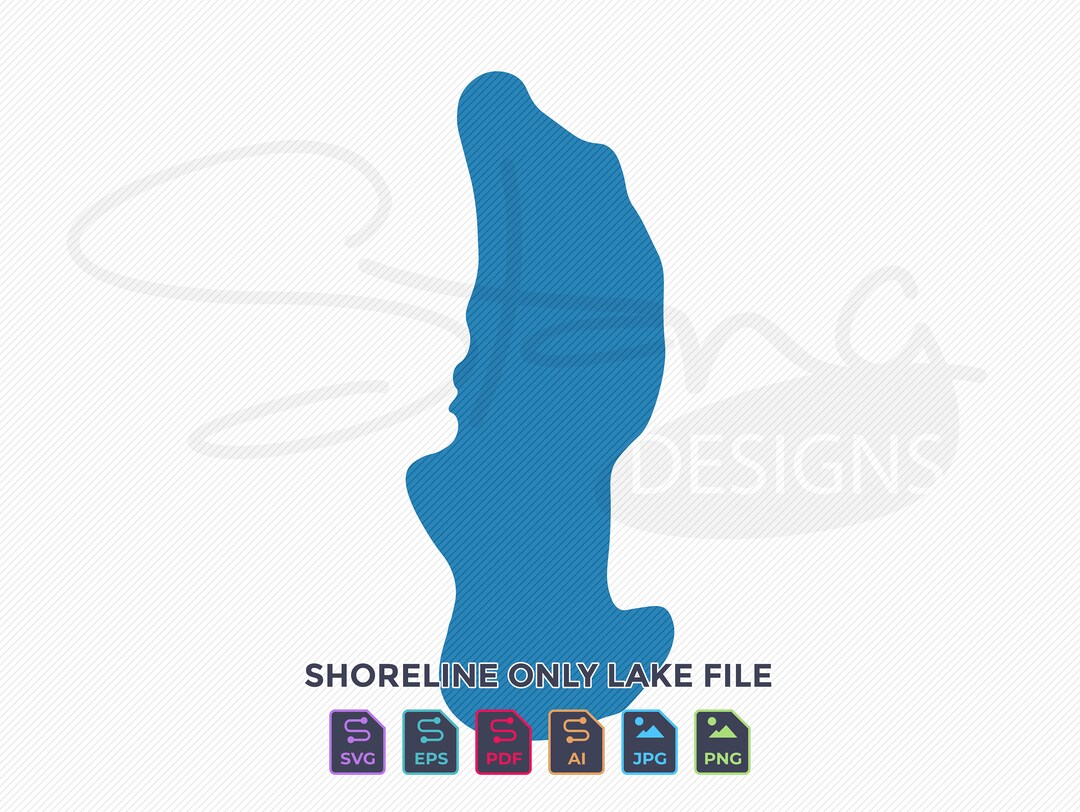 Munson Lake MN Shoreline Only Map Single Layer Svg Pdf Ai Eps Png Jpg