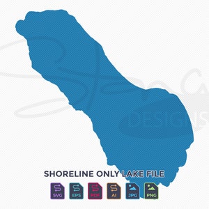 Salton Sea CA Shoreline Only Karte | Einlagig | svg pdf ai eps png jpg | Cricut Glowforge Laser