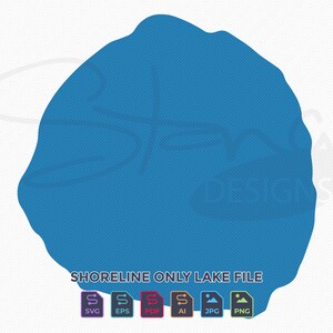 Lake Baldwin FL Shoreline Only Map | Single Layer | svg pdf ai eps png jpg | Cricut Glowforge Laser