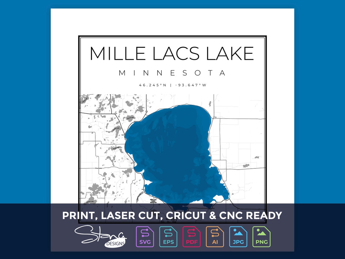 Mille Lacs Lake MN Topographical - Il 1140xN.4390803477 Q84l
