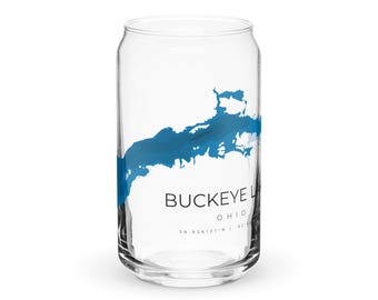 Custom Lake Art Can-shaped glass