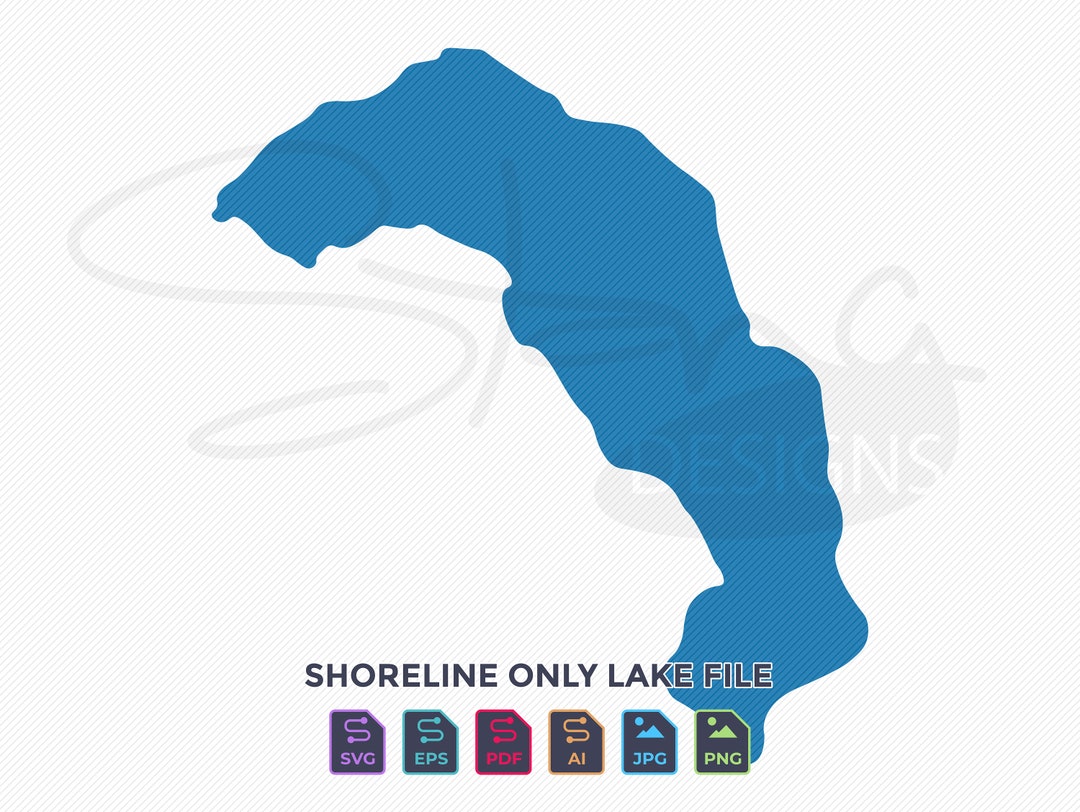 Half Moon Lake WI Shoreline Only Map Single Layer Svg Pdf Ai Eps Png