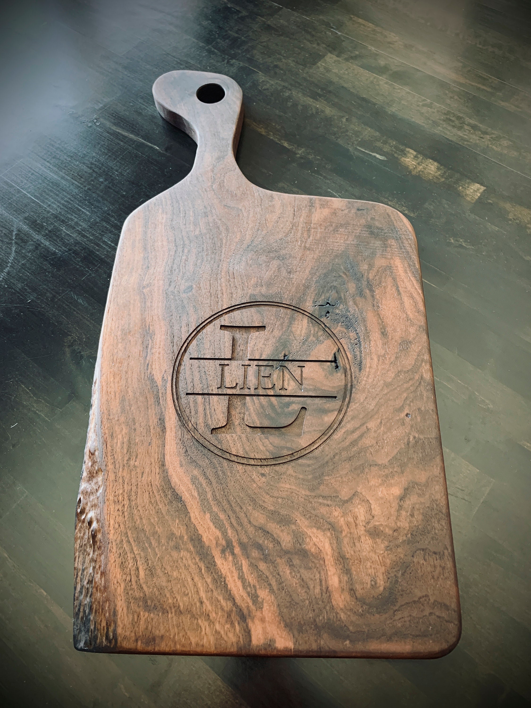 Large Live Edge Custom Engraved Charcuterie Board Etsy