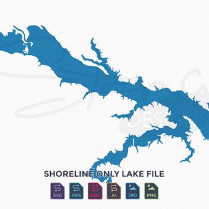 Carte du littoral du lac Red Rock IA uniquement | Couche unique | svg pdf ai eps png jpg | Laser Cricut Glowforge