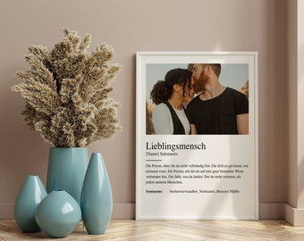 Favorite Person Poster | Gift Partner | Friend | Personalized | Individually | Own photo | Love | Print | Printing | Minimalist