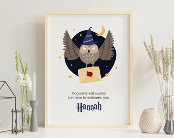 Name poster | Personalized | Child | Baby | Individually | Gift | Wizard | Wizard | Printing | Minimalist