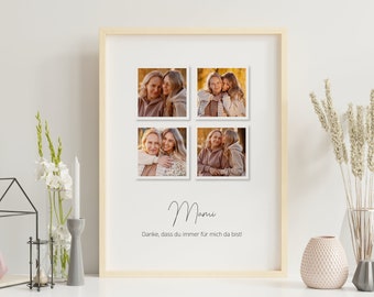 Poster Collage | gift | Mother's Day | Partners | friendship | Individual | Personal | Photo | printed | pressure | Love
