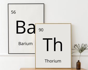 Periodic Table Words Poster | Personalized | Chemistry | Elements | Individually | Mural | Nerd | Decoration | Print | Gift | Household
