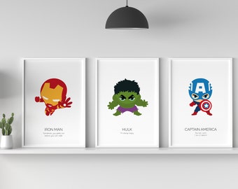Superhero Poster | Comic | Superhero | Gift | Nerd | Fanart | Minimalist graphics | Mural