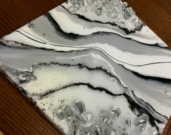 Marble acrylic resin painting