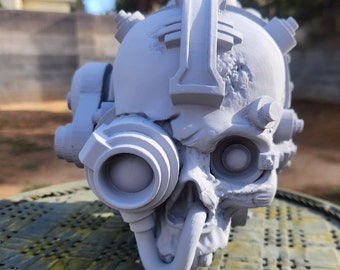 Grim Dark Servo Skull W40K para cosplay o exhibición