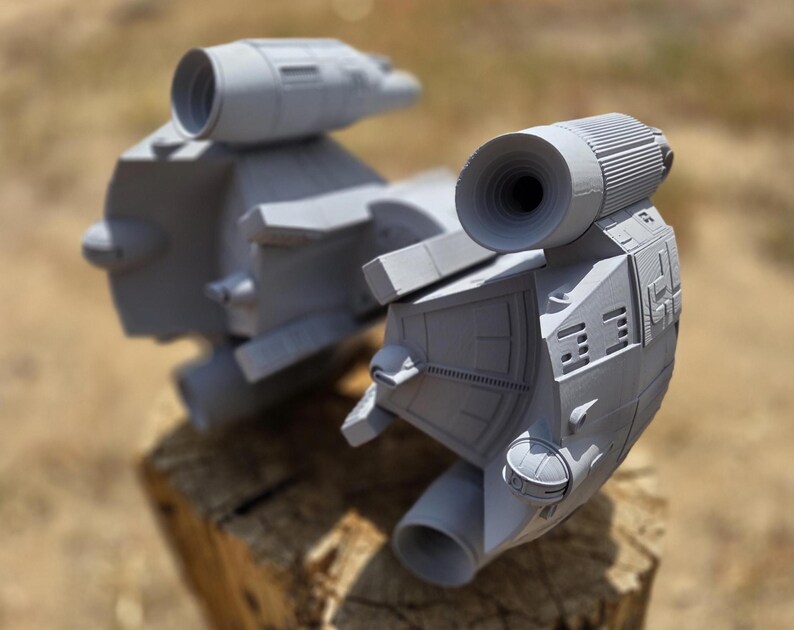 3D Printed Gunstar on stand from The Last Starfighter