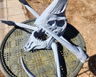 Subnautica Reaper Leviathan Skull 7.25 Inches Tall