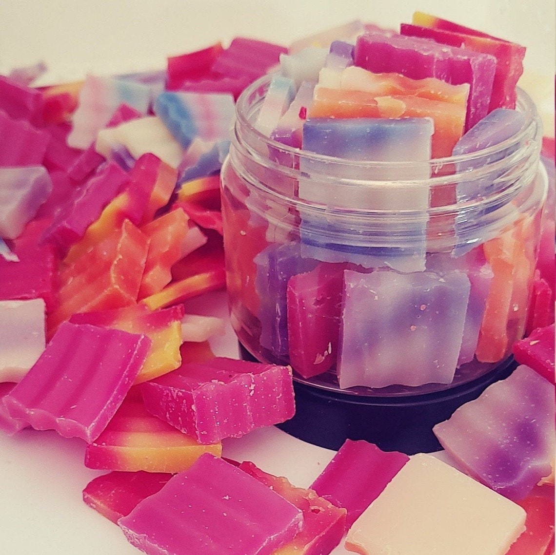 Rainbow Soap Chips Single Use Soap Soap Slices single use Etsy