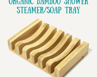 Organic Bamboo Shower Steamer Tray, Soap Dish, Soap Holder, Soap Saver, Bamboo Dish, Bamboo Tray, Shower Tray, Soap Bar Holder, Zero Waste
