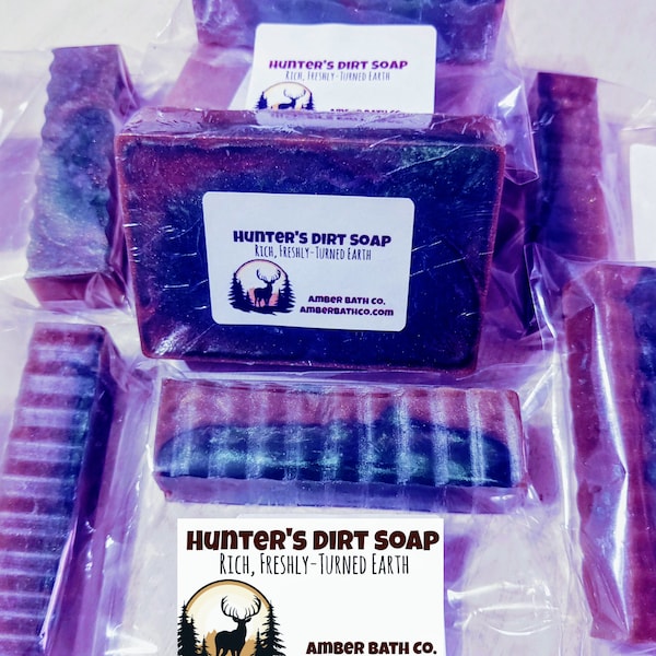 Hunter's Dirt Soap, All Natural Cover Scent, Soap for Hunters, hunting themed soap, men's outdoor soap, woodsman soap, nature enthusiast