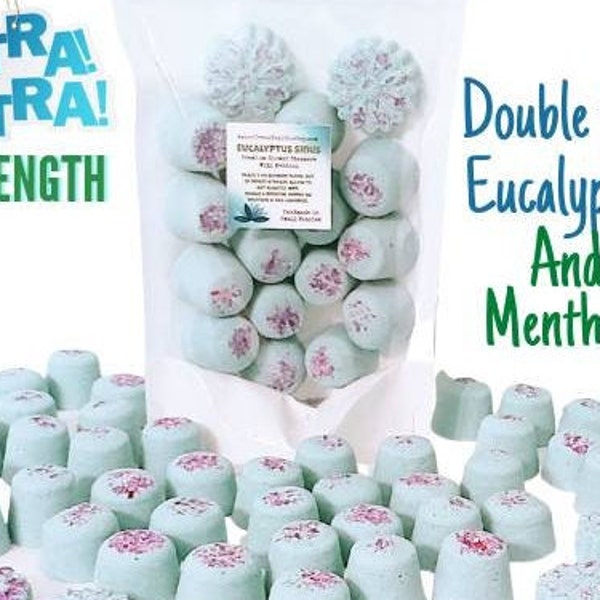 EXTRA STRENGTH Menthol Sinus shower Steamers Sinus Relief Shower Steamers, cold remedy, sinus relief, sinus blend, breath easy, eucalyptus,