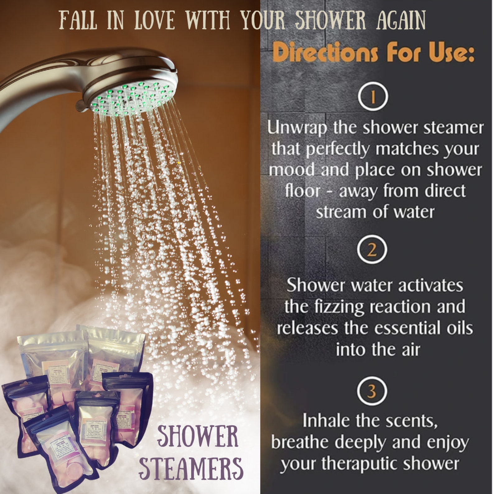 Shower Steamers Gift Set Menthol Shower Steamer Shower Etsy