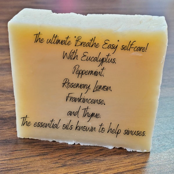 Sinus Soother, Breathe Easy Soap | Loaded with SIX different essential oils | Shea Butter Soap, Eucalyptus Mint | Vegan, Organic, Fair Trade