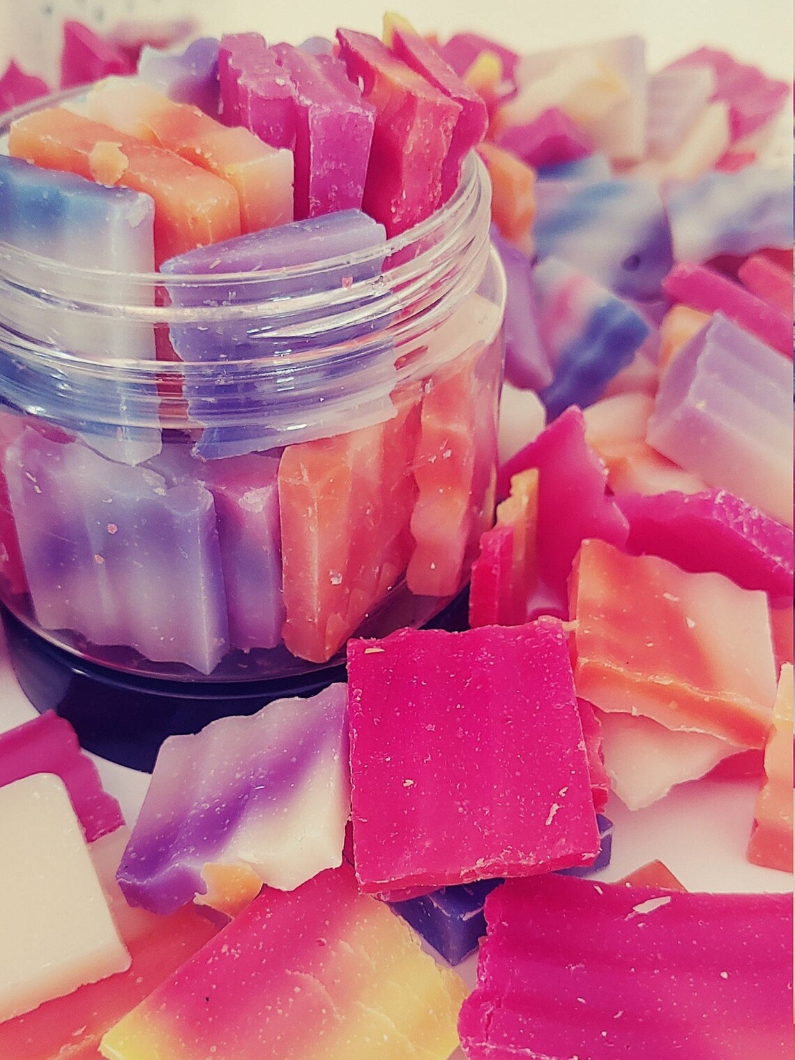 Rainbow Soap Chips Single Use Soap Soap Slices single use Etsy