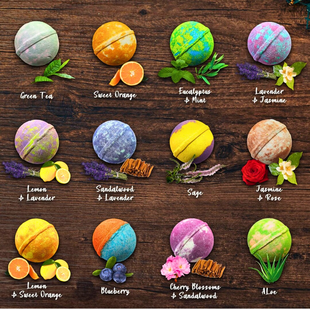 XXL Bath Bomb Gift Set Bath Bomb Set 5 Oz Natural Bath - Etsy