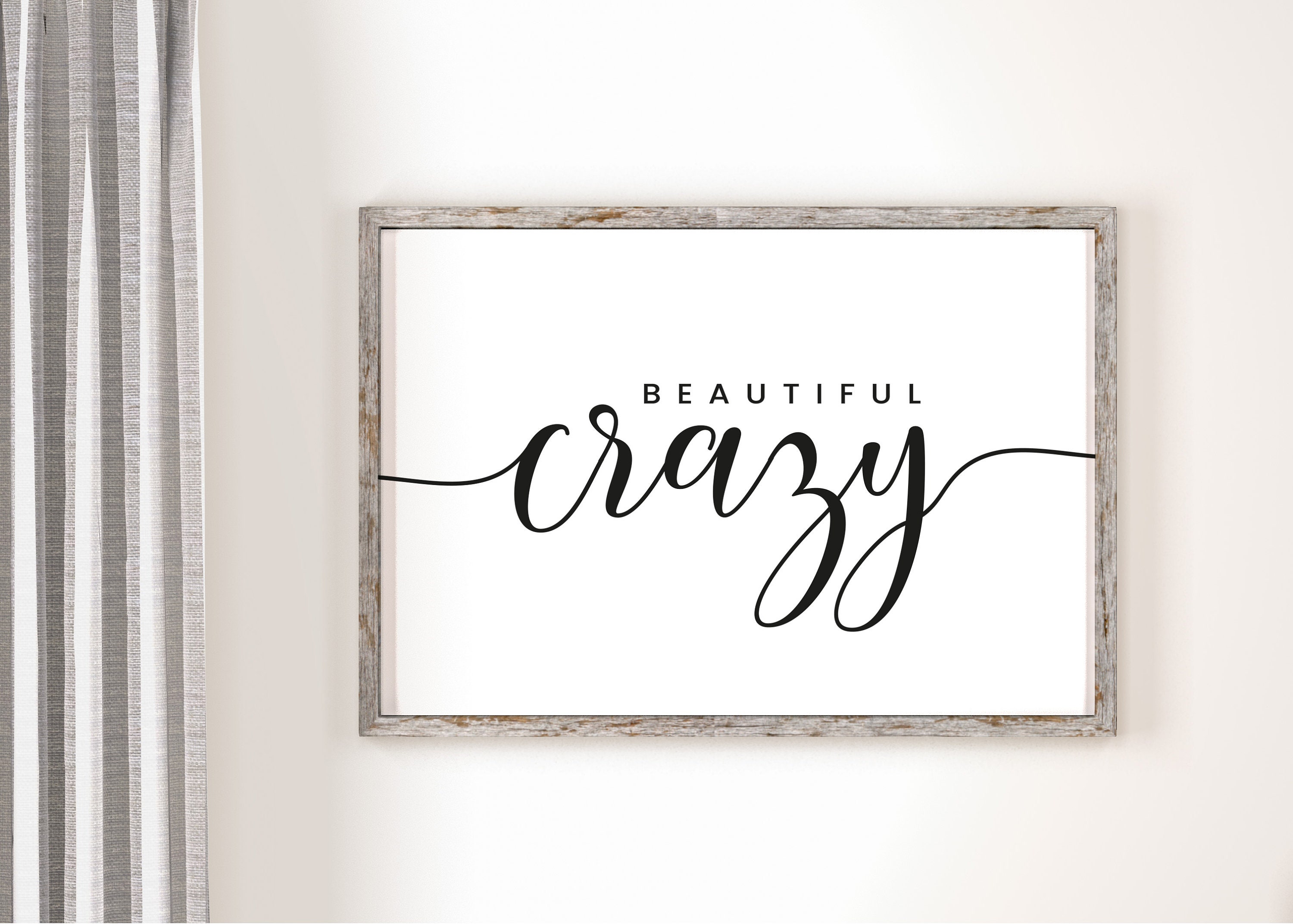 beautiful crazy lyrics  Art Print for Sale by thelittleflower