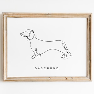 Daschund - DIGITAL Download, Sausage Dog, Art Print, Wall Art, Decor
