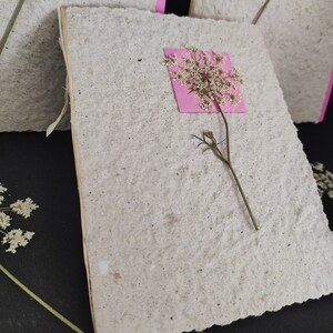 Romantic Boho handmade card with dried flowers image 4