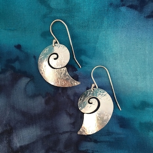 Sterling silver shell earrings