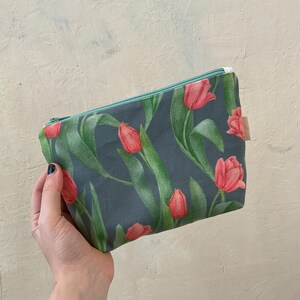 trousse / astuccio / limoni / custodia / cotone / disegni originali / illustrato / fatto a mano