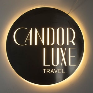 Custom Lightbox Sign–Personalized LED Business Logo Sign–3D Office Wall Sign–Custom Backlit/Frontlit LED Sign–Storefront & Interior Decor