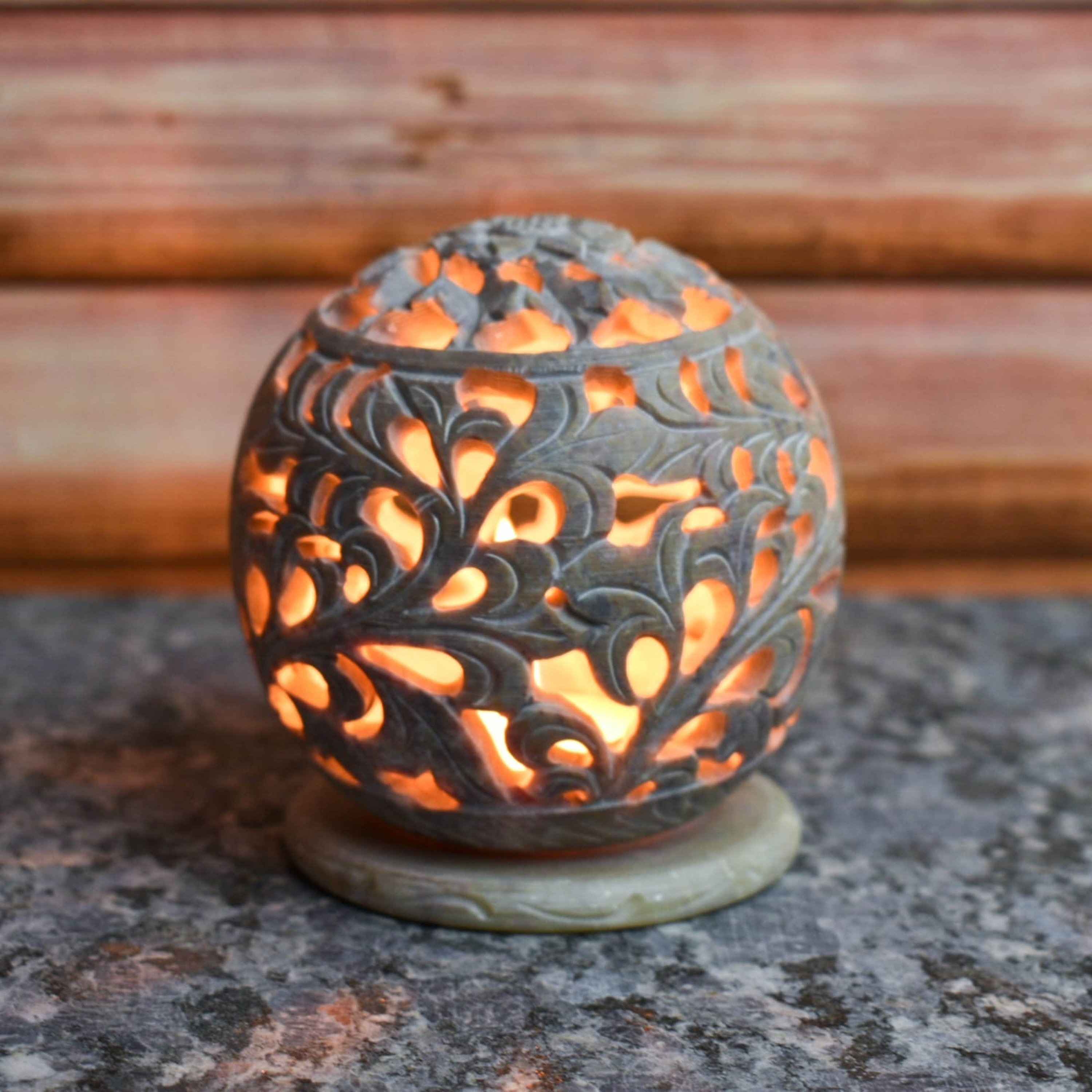 Tealight Candle Holder Soapstone / Gift For Loved Ones/ Home Etsy