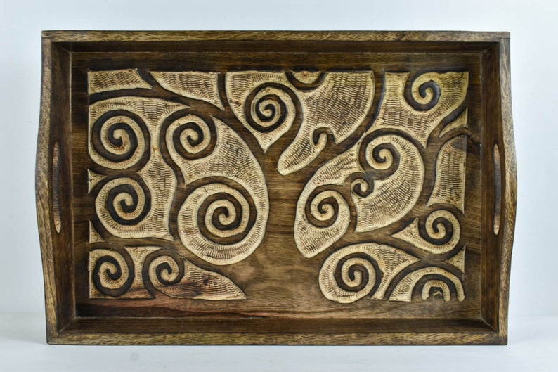 India Houseindian Mango Wood Handmade Rectangular Decorative Etsy