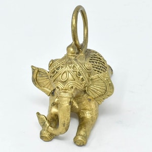 India House-Indian Brass Decor / Tissue Holder Handcrafted Dhokra Art/Brass/Elephant Showpiece/Decoration/ Handmade/Decor