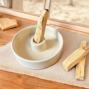 手作りコンクリート製パロサントホルダー：アロマセラピーお香ボウル