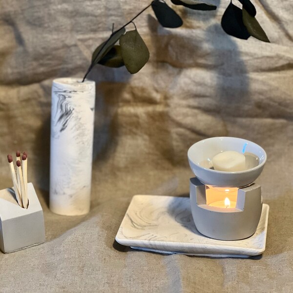 Marble Oil Burner Etsy