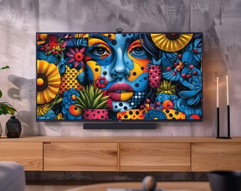 Samsung Frame TV Art - Colorful Display to Brighten Any Room, Uplift Spirits, and Beautify Your Home. Living Room or Bedroom Frame TV Art