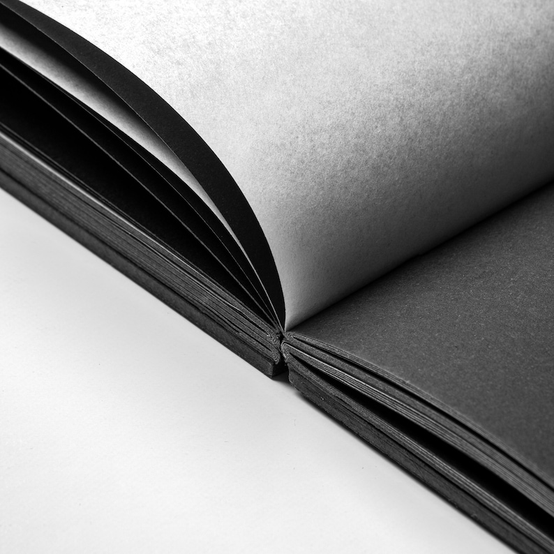 Black Paper Sketchbook: B5 Size, 120 GSM Acid-Free, Hand-Stitched image 6