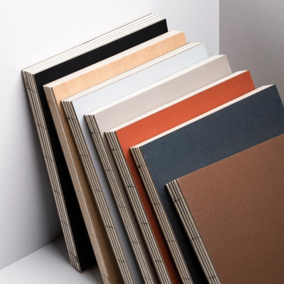 Large Format Sketchbook: Hand-Sewn Lay-Flat Artist Paperbook