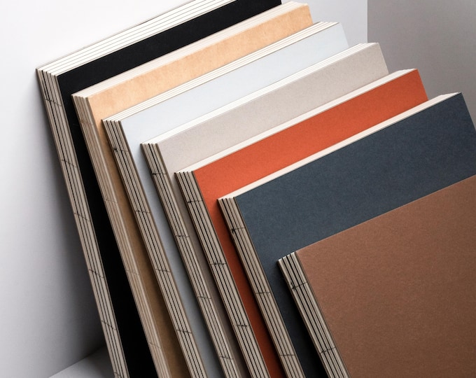 Large Format Sketchbook: Hand-Sewn Lay-Flat Artist Paperbook